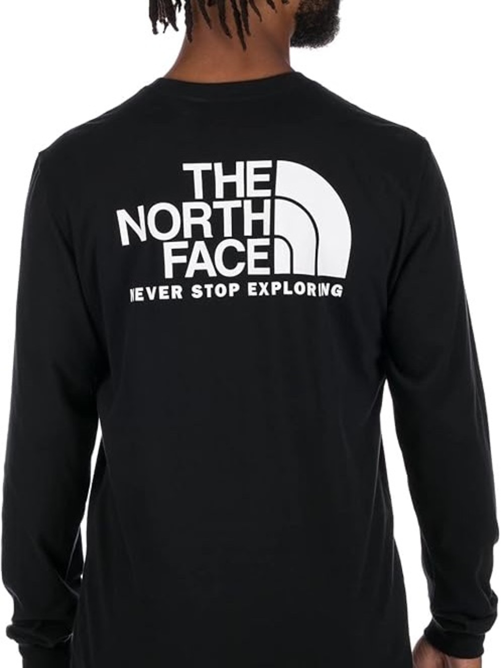 The North Face Black Long-Sleeve Logo Shirt with White Print Men’s Size XXL